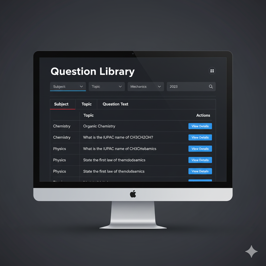 Screenshot of the question browsing page
